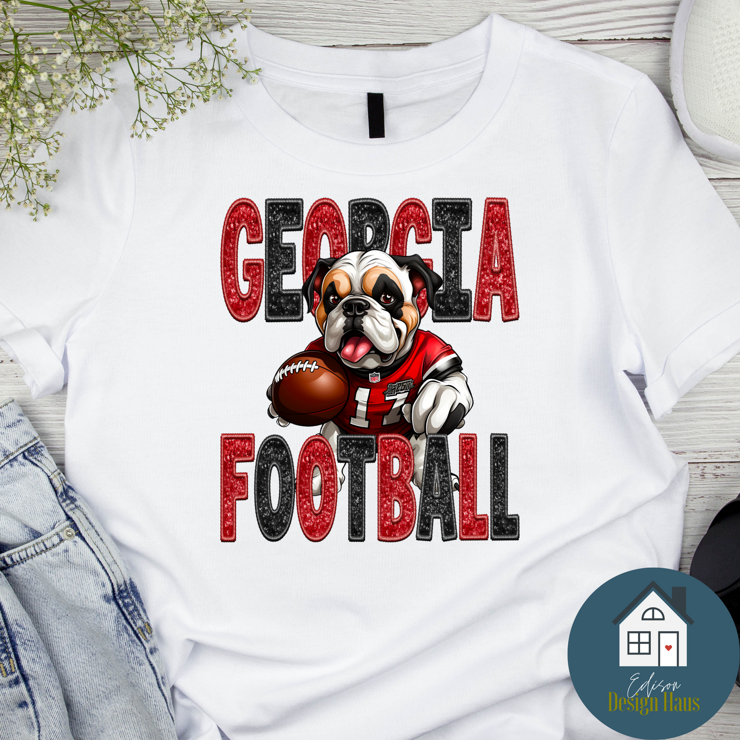 Georgia Football | University of Georgia Shirt | Cute Bulldog Mascot | Football | Basketball | Gameday T-Shirt