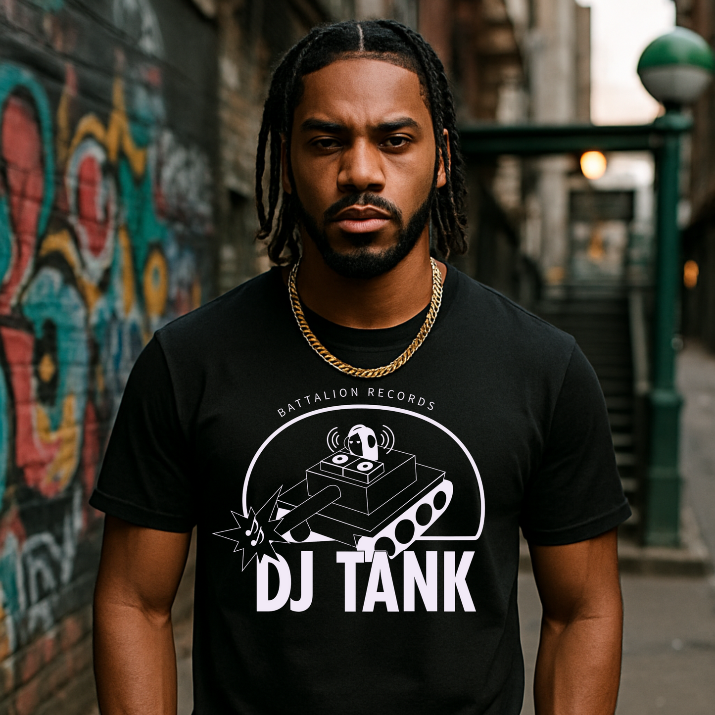 DJ Tank Official Logo T-Shirt (white logo)
