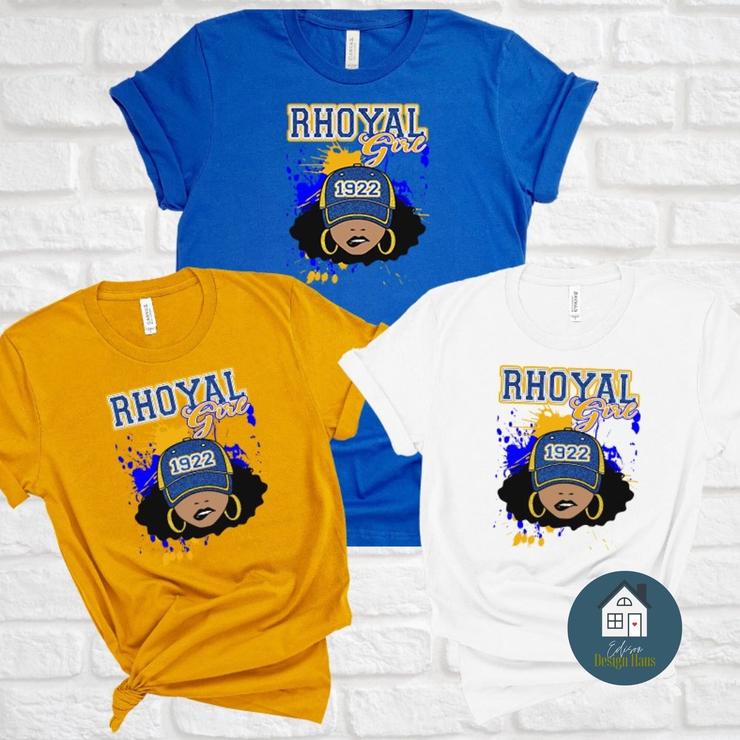 Rhoyal Girl, Sorority Inspired T-Shirt, Greek Inspired | 1922 (Blue/Gold)