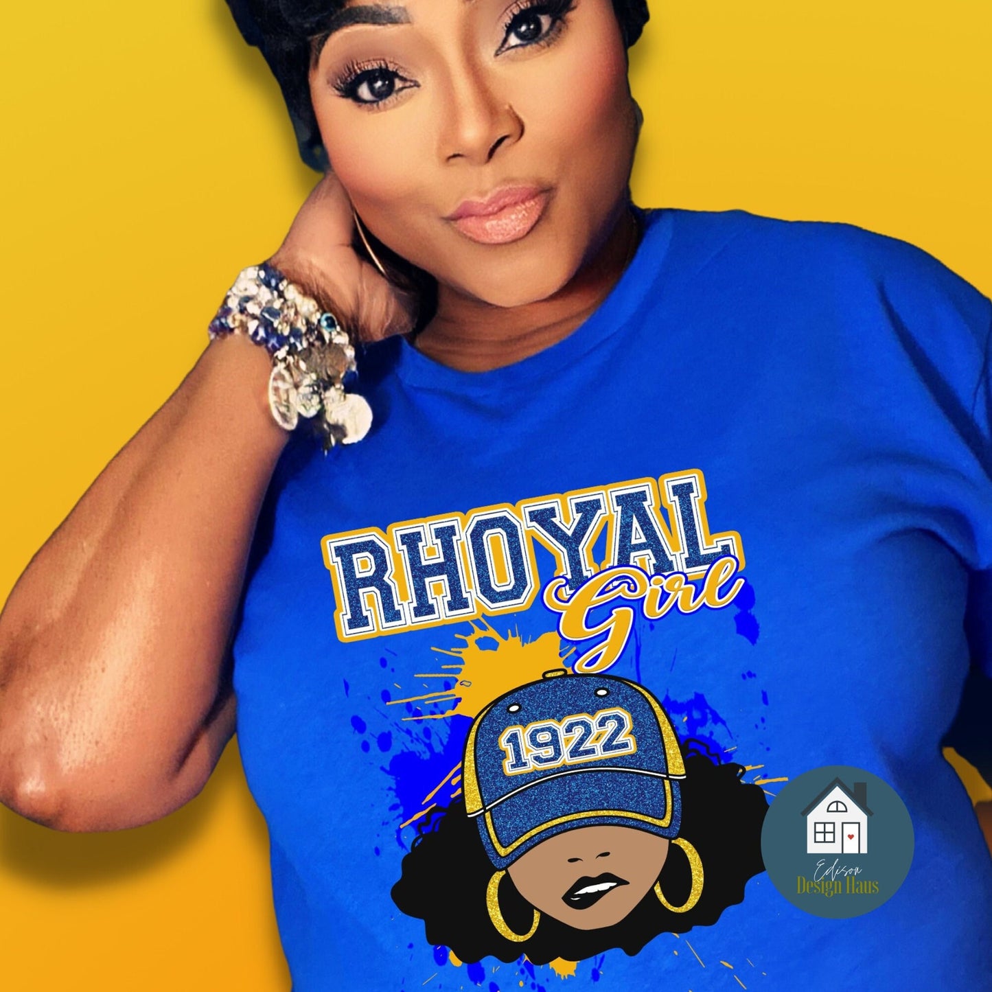 Rhoyal Girl, Sorority Inspired T-Shirt, Greek Inspired | 1922 (Blue/Gold)