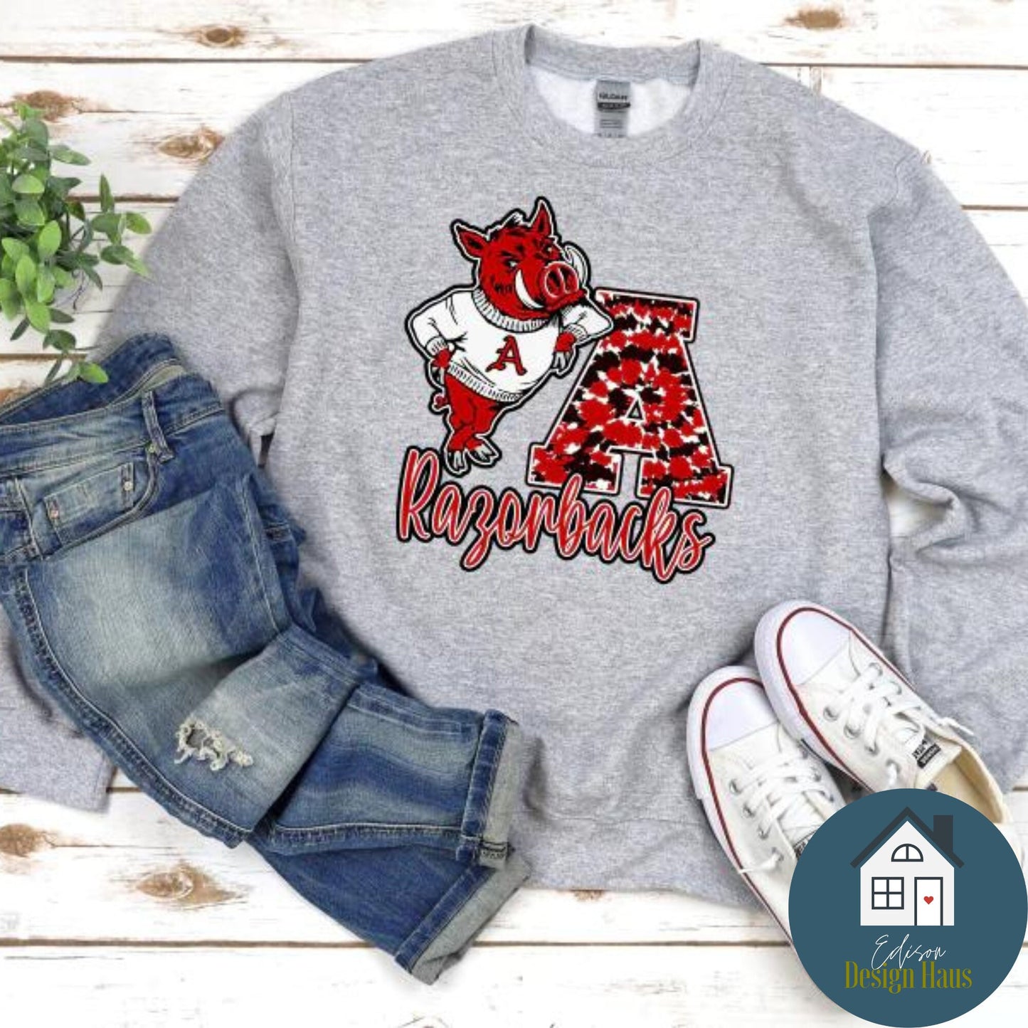 University of Arkansas Razorbacks Tie Dye Print | Mascot | Football | Basketball | Gameday T-Shirt