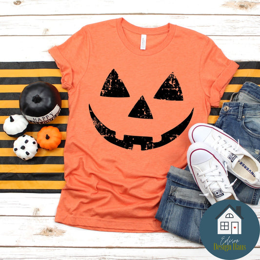 Halloween Pumkin Face Shirt, Fall T-shirt